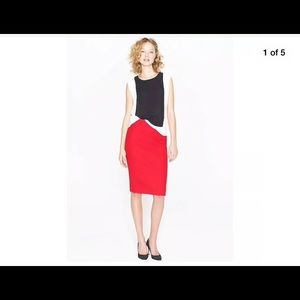 J Crew pencil skirt double serge wool sz 2tall
